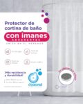 Protector de Cortina de Baño con Imanes Adherentes